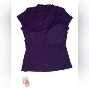 OGL eco skin kiss ruched side mock neck short sleeves Brami top XL